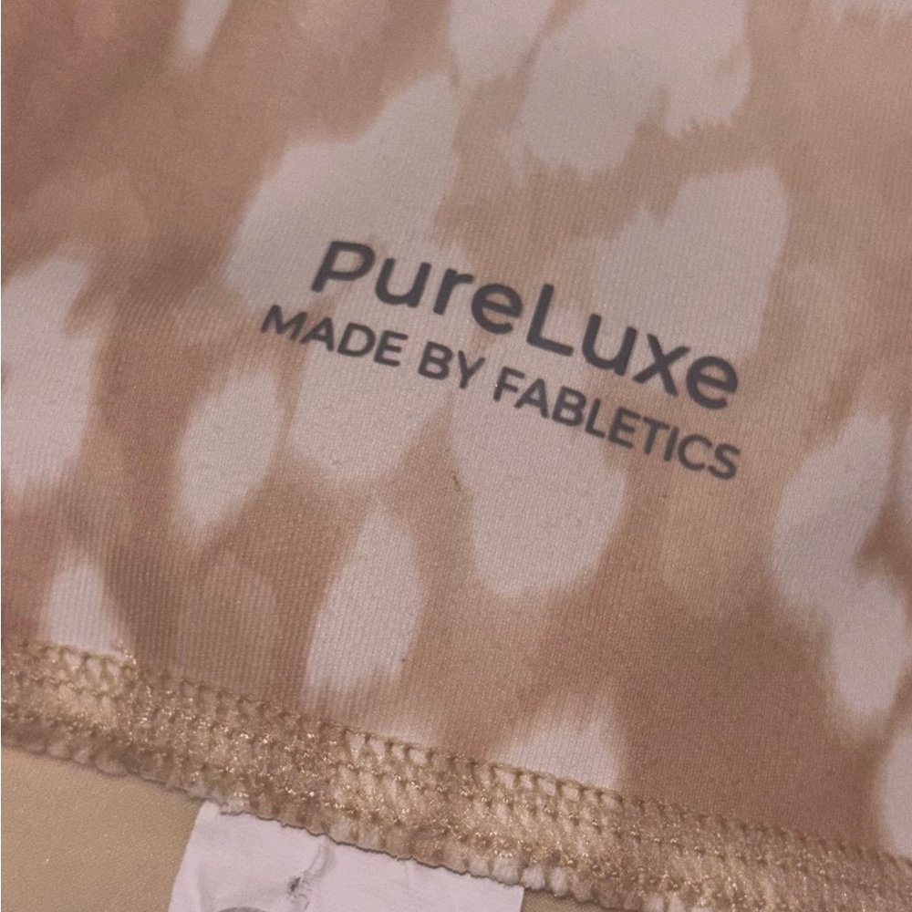 Fabletics Beige And White Patterned Leggings - image 3